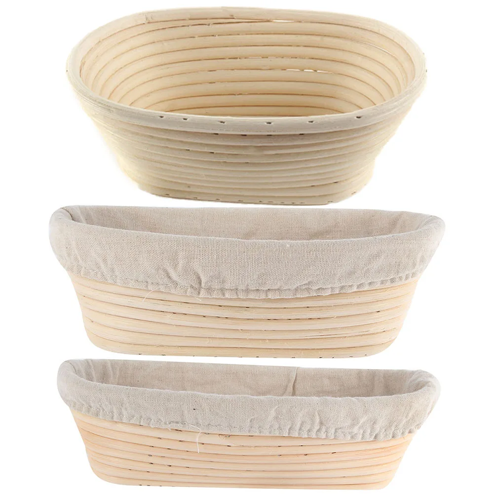 Round Oval Rattan Bread Proofing Basket Bread Baking Mould Mold Sourdough Banneton Dough Proving Fermentation Basket