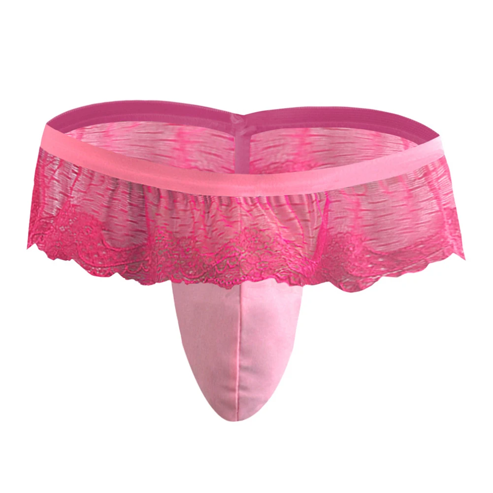 

Men's Clothing Underwear Home Sexy Sheer Sissy Pouch Thongs Underwear 62-90cm/24.4-35.4inch G-String Lingerie