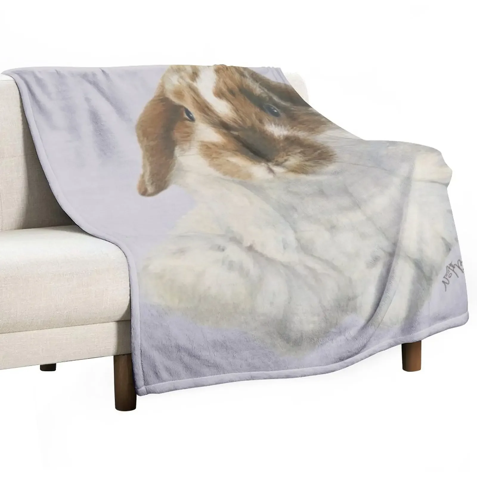 

Cute fluffy bunny| rabbit lover Throw Blanket halloween Quilt Loose anime Blankets