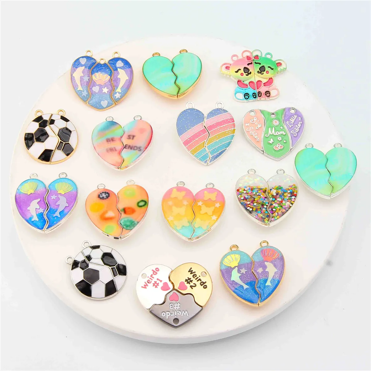 Good friends love magnetic pendant DIY necklace open for students