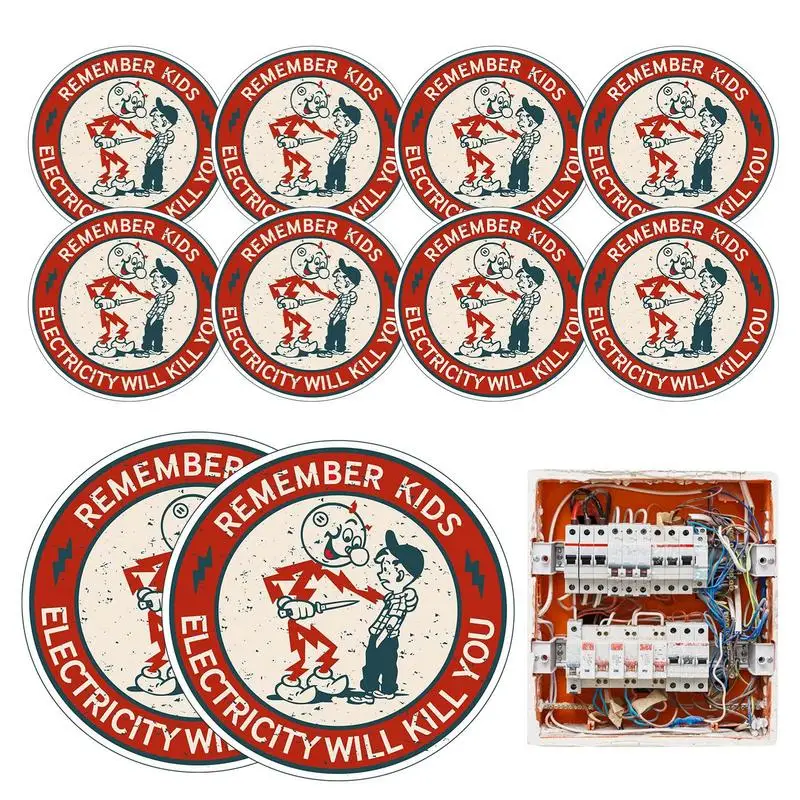 

Electrician Hardhat Stickers 10pcs Warning Caution Funny Stickers For Hard Hat Waterproof Warning Caution Funny Stickers