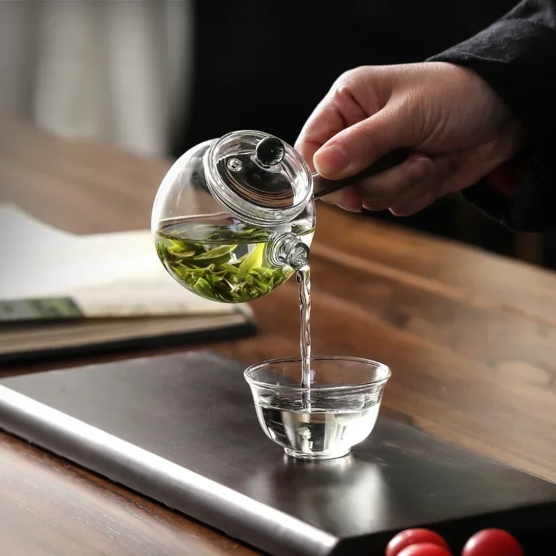 120ml Mini Kung Fu Small Glass Teapot With Filter Japanese Style Tea Maker Teaset One Person Drinking Tea Pot Household Teaware