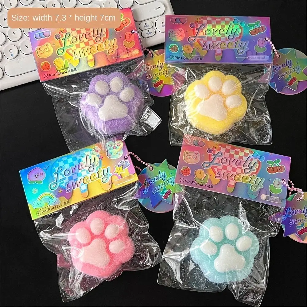 New Cartoon Kawaii Plush Cat Paw Slow Rebound Toy Creative Ins Small Fresh Pinch Music Fidget Toy Children Decompression Toys 6