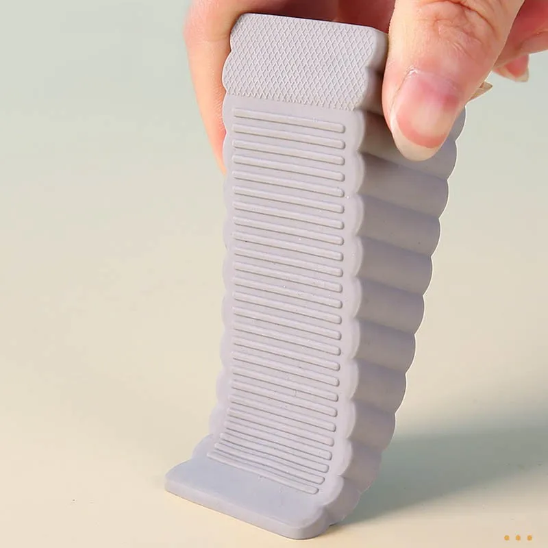 Silicone Door Stopper Safety Door Bottom Protector Removable Stopper Household Rear Retainer Anti-shock Protection Pad silicone door stopper door stopper