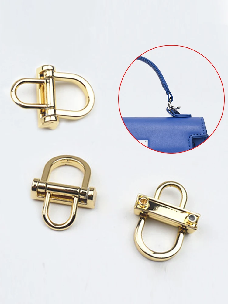 

1pcs D Ring Bag Side Clip Buckles Retro Metal Double D Buckle Handbag Chain Handles Connector Bag Strap Hardware Accessories New