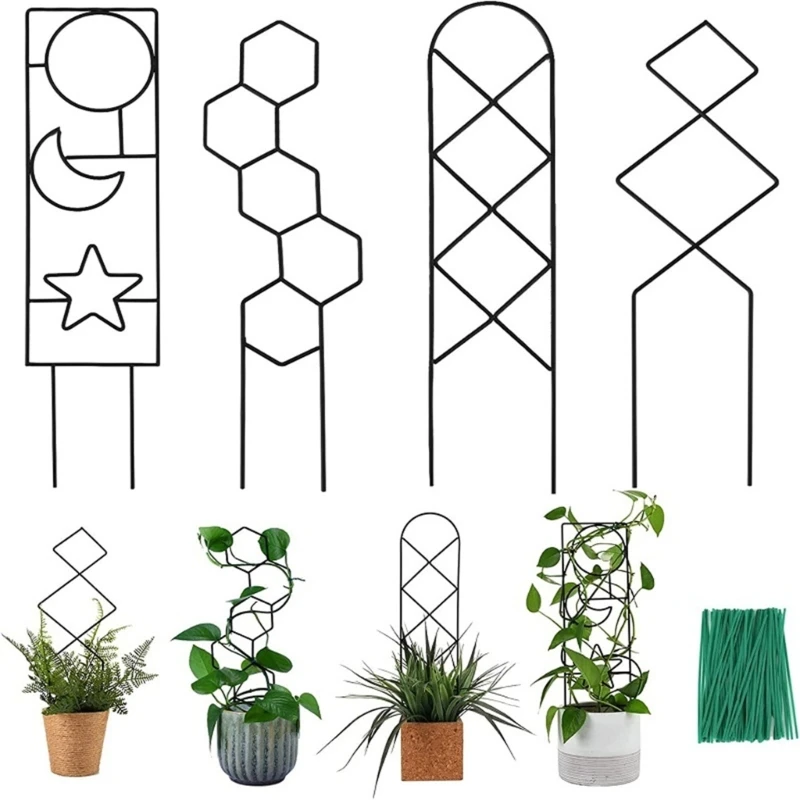 

GardensPlants Stem Climbing Support Stake Flower Pots Vine Stand Holder Plant Trellis Support Bracket Garden Decoration Dropship