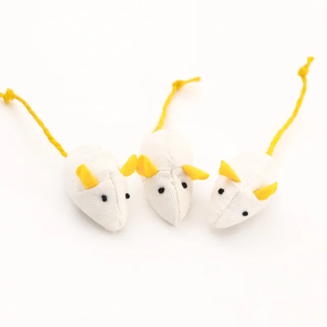 3-200 Pcs Rattle Cat Mouse Toys Also Prefilled Catnip Faux Fur Cat Toys Interactive Cat Game Catnip Toys for Cats Pet Products 4