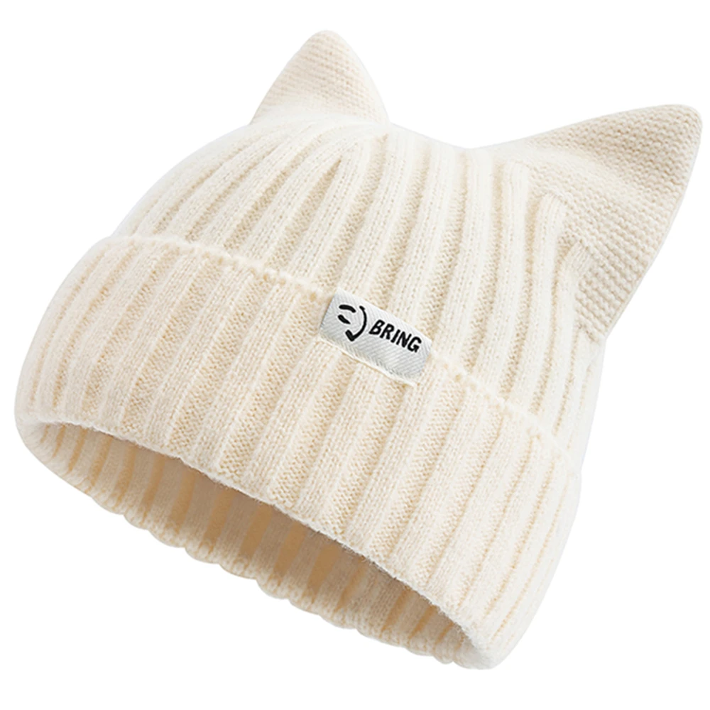 New Style Cute Cat Ear Hat Dandy Cap Kpop Style Beanie Hat Sweet Autumn/Winter Hats For Women Street Warm Hats For Girl