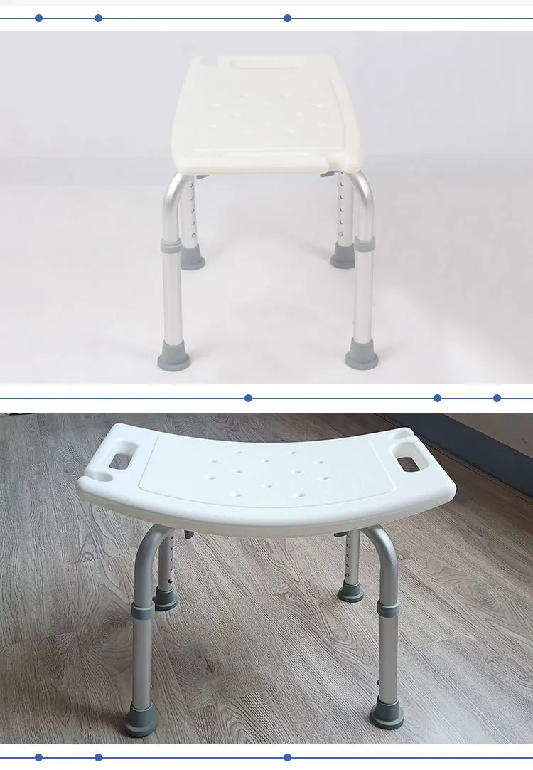 Chaise de salle de bain et de douche pliante pour personnes âgées, tabouret, banc de douche antidérapant, 6 vitesses réglables en hauteur