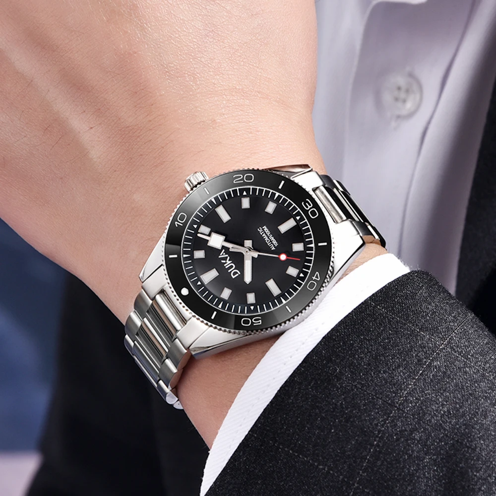 DUKA 2024 Mens Watches Top brand Luxury Mechanical Automatic Watch For Men Sapphire Stainless sports Waterproof wristwatch Clock