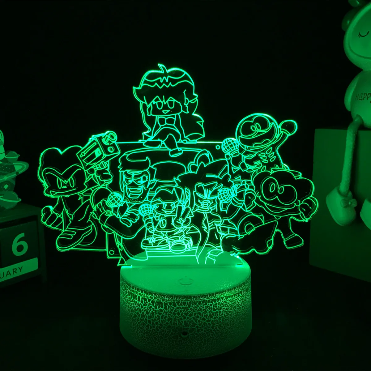  Acrylic Led Lamp Game Friday Night Funkin Figure for Kids Bedroom Decorative Light Child Birthday Gift Desk 3D Night Light FNF night lamp for bedroom