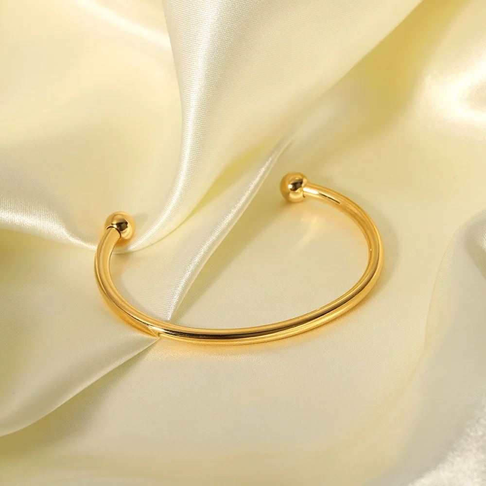 Stainless Steel Bangles Bracelet for Women Luxury Gold Color Cuff Bracelet Femme Fashion Wedding Jewelry Valentines Day Gift 5