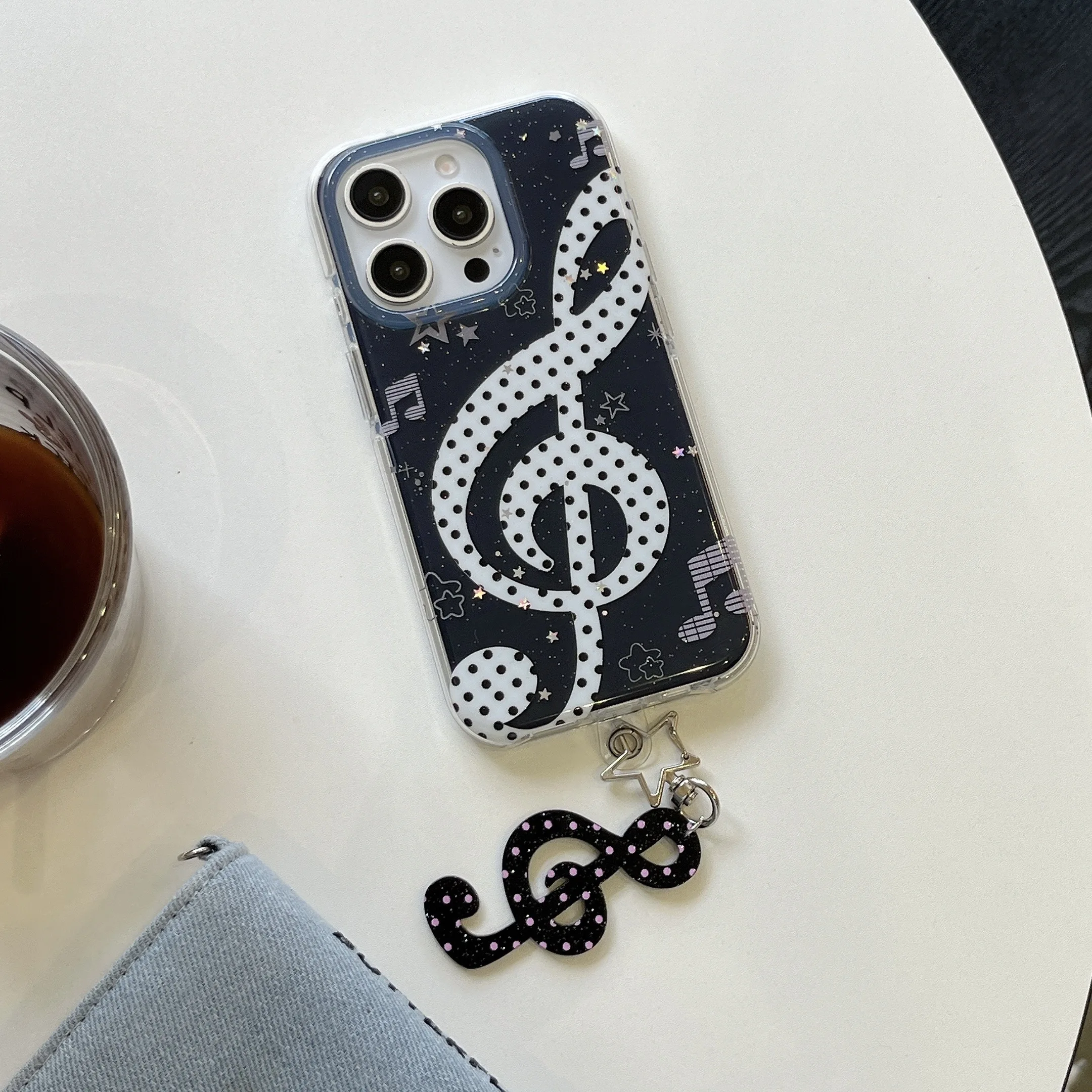 Creative Musical Notes & Symbols Charm Phone Case - Artistic Design Back Cover