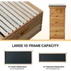 10-Frame Langstroth Bee Hive Coated with 100% Beeswax Includes Beehive Frames and Foundations (1 Deep Boxes & 1 Medium Boxes) 5