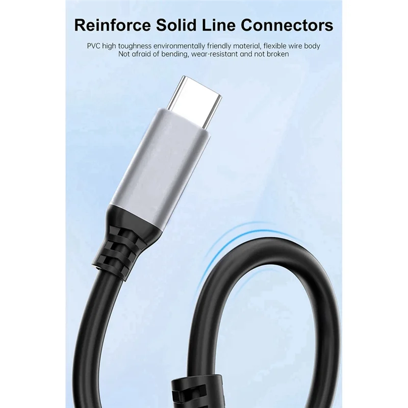 USB-C to USB-C Power Conversion Adapter for AR Glasses and Gaming Devices