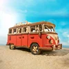 DIY Manual Assembly Model Car Wooden Retro Bus 3D Puzzle Camper Van Children Boy Girl Gift Educational Toys Home Decoration 3