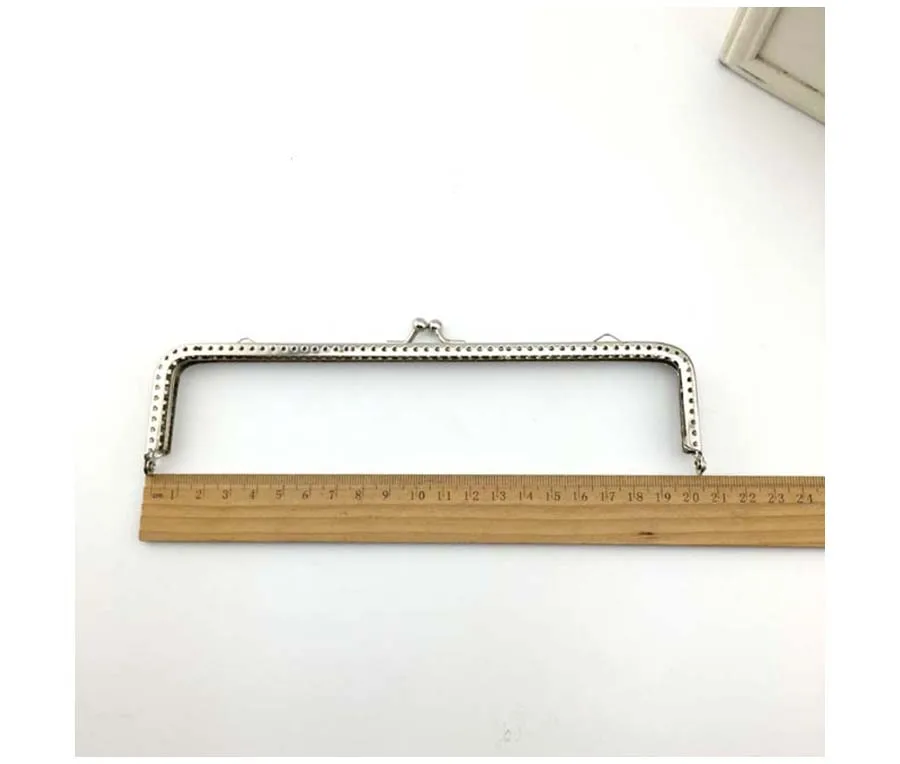 10 Pcs/Lot Square semicircle Glossy Silver Basic Metal Purse Frame Kiss Clasp Lock DIY Bag Accessories 6.5/8.5/10.5/12.5/15/18CM