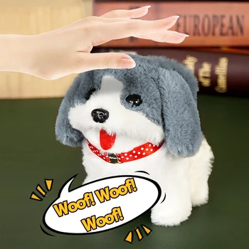 9 Styles Realistic Plush Simulation Smart Dog Children Toy Can Walking And Call Electric Plush Robot Pet Dog Toddler Christmas 4