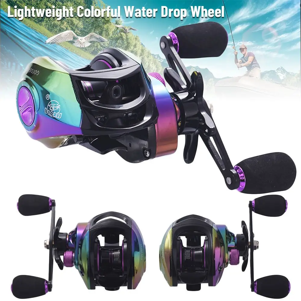 

Left And Right Hand Anti-Fry Line Fishing Tools Colorful Lure Fishing Reel Water Drop Wheel Micro Black Fishing Reel