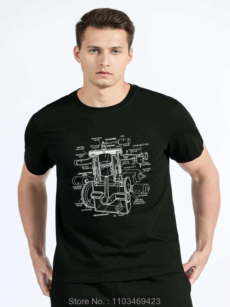 Mécanicien voiture moteur pièce amant Mucle voiture T-Shirt hommes mode vêtements Carguy graphique T-Shirt haut Huband papa_voghion.com