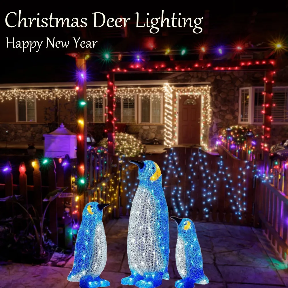 

Penguin Light-Up Decor Acrylic LED Christmas Ornaments Outdoor Decoration Outdoor