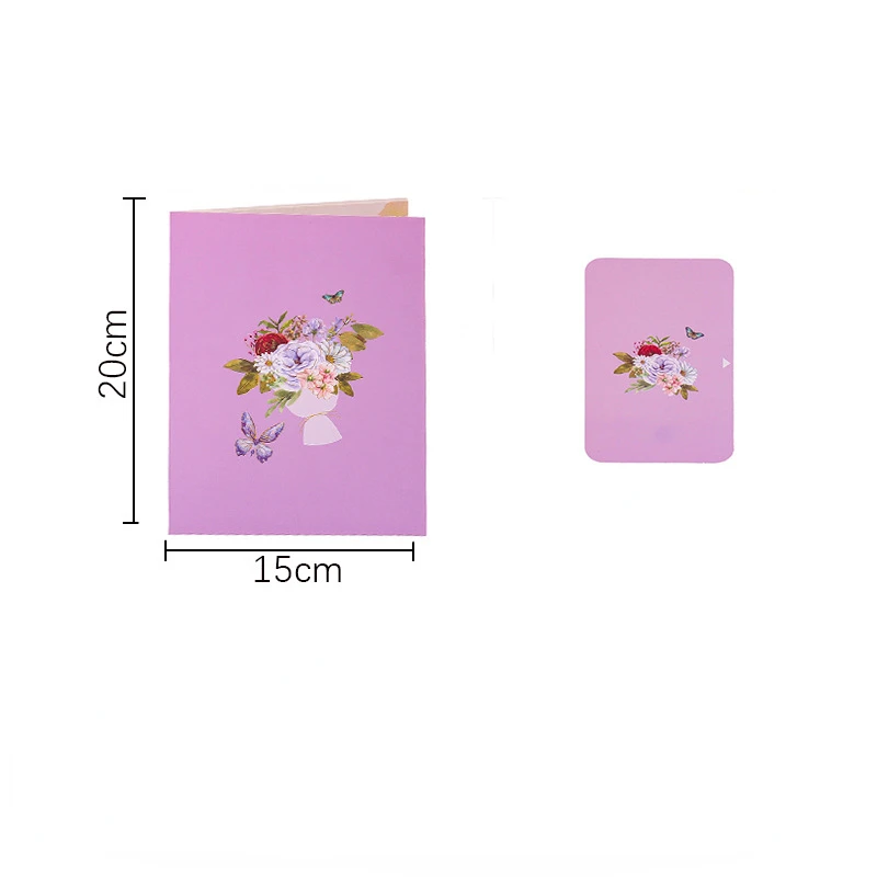 3D Pop-Up Butterfly Cards Birthday Card Anniversary Gifts Postcard Flowers Wedding Invitations Congratulation Card Gift