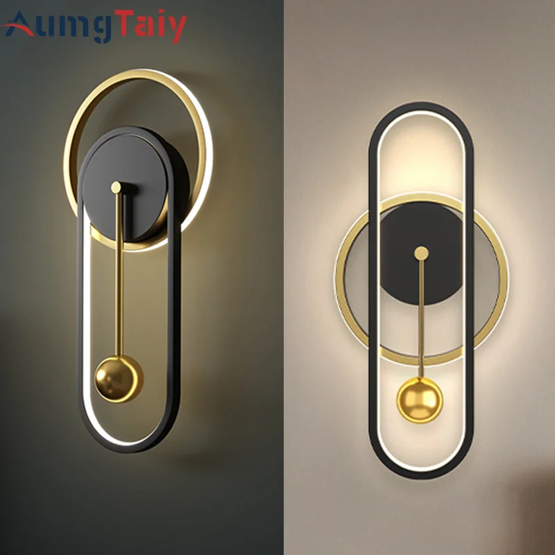 30w Led Indoor Wall Lamp With Circle Ball Retro Minimalist For Home