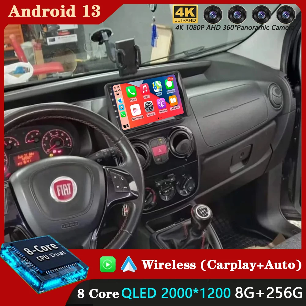 

Android 13 Car Radio Multimedia Video Player Navigation For Fiat Fiorino Qubo For Citroen Nemo For Peugeot Bipper 2008-2017 GPS