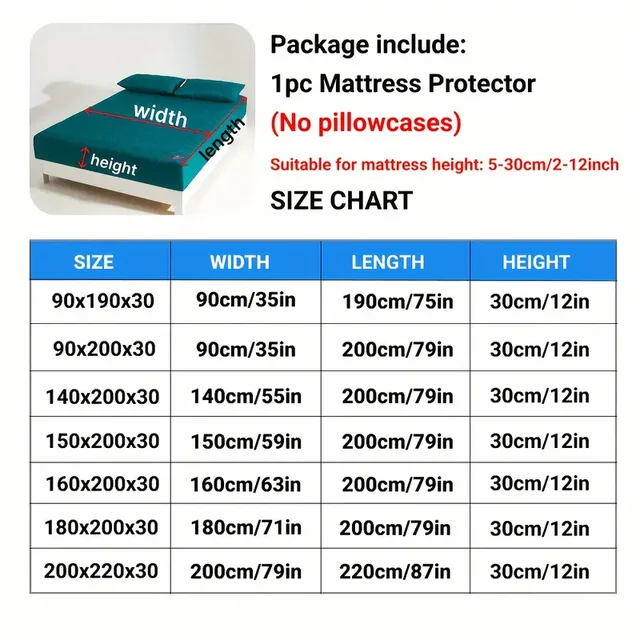 1pc Waterproof Mattress Protector (no Pillowcases), Soft and Breathable Fitted Sheet with Deep Pocket for Single or Double Bed 4