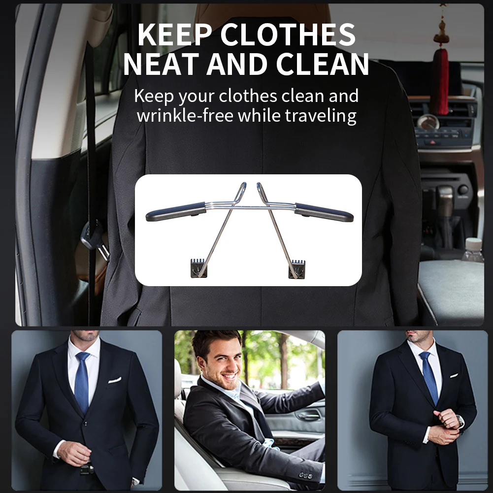 Seat Headrest Clothes Hanger Car Coat Hanger Stainless Steel Retractable Car Clothes Drying Rack Seat Coat Hook Automobile Parts
