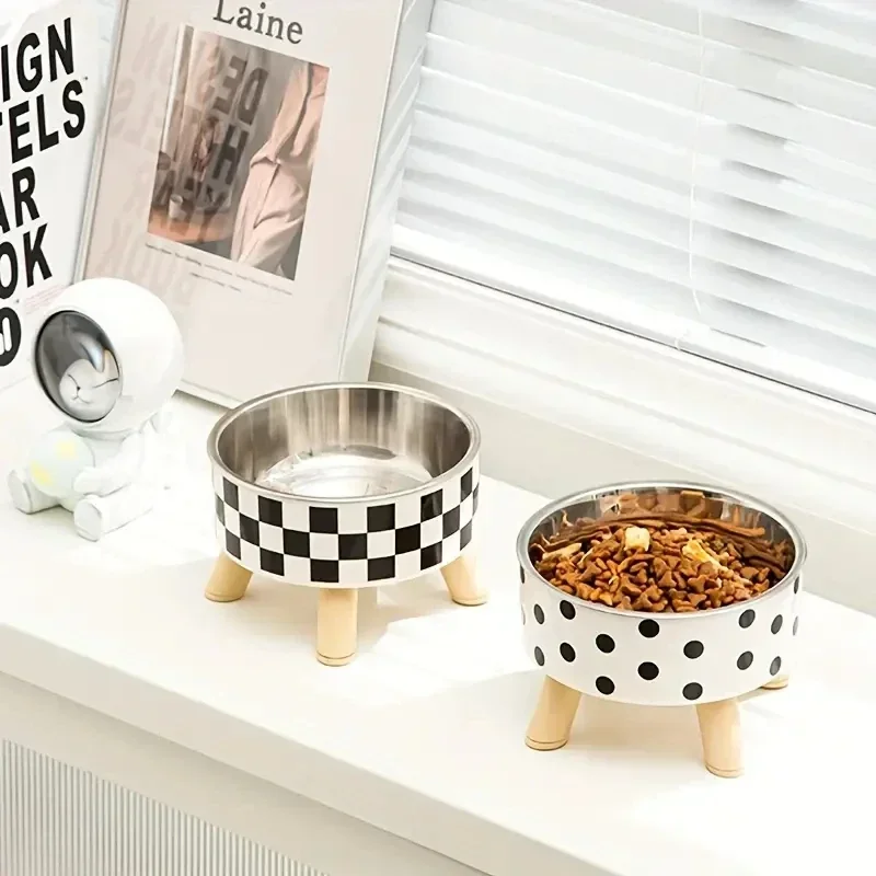 Title 8, Elevated Cats Feeder Bowl Anti-choking Raised C...