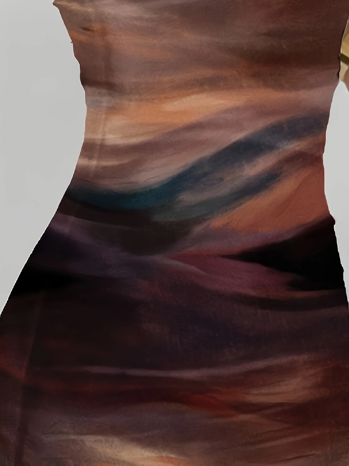Robe Mini Élégante Femme en Maille Imprimée Dégradée, Nouveau Style Printemps-Été, pour Fête et Vacances, Sexy, Sans Bretelles, Coupe Ajustée