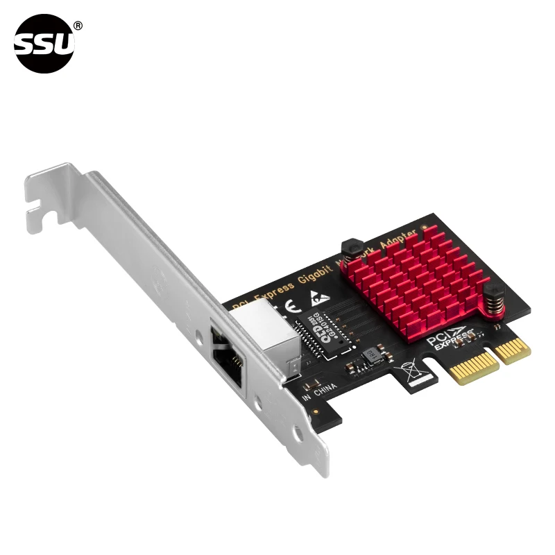 SSU 1000Mbps PCIe to RJ45 네트워크 카드 RTL8111EH 칩 기가비트 이더넷 PCI 익스프레스 컨버터 10/100/1000Mbps 1Gbps PC 어댑터