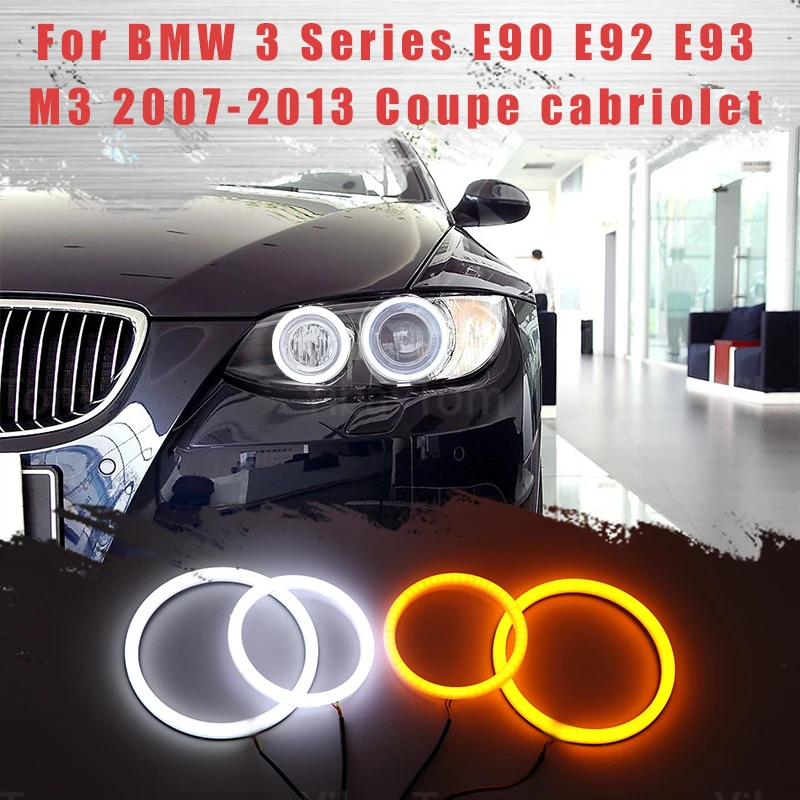 Светодиодный SMD хлопковый светильник Switchback Angel Eye Halo Ring DRL Kit для BMW 3 серии E90 E92 E93 M3