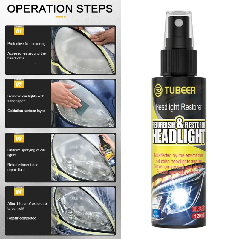 Headlight Restore Liquid Renovation Repair Liquid Car Detailing Headlight Lens Restorer Car Polish Cleaner Headlamp Repair