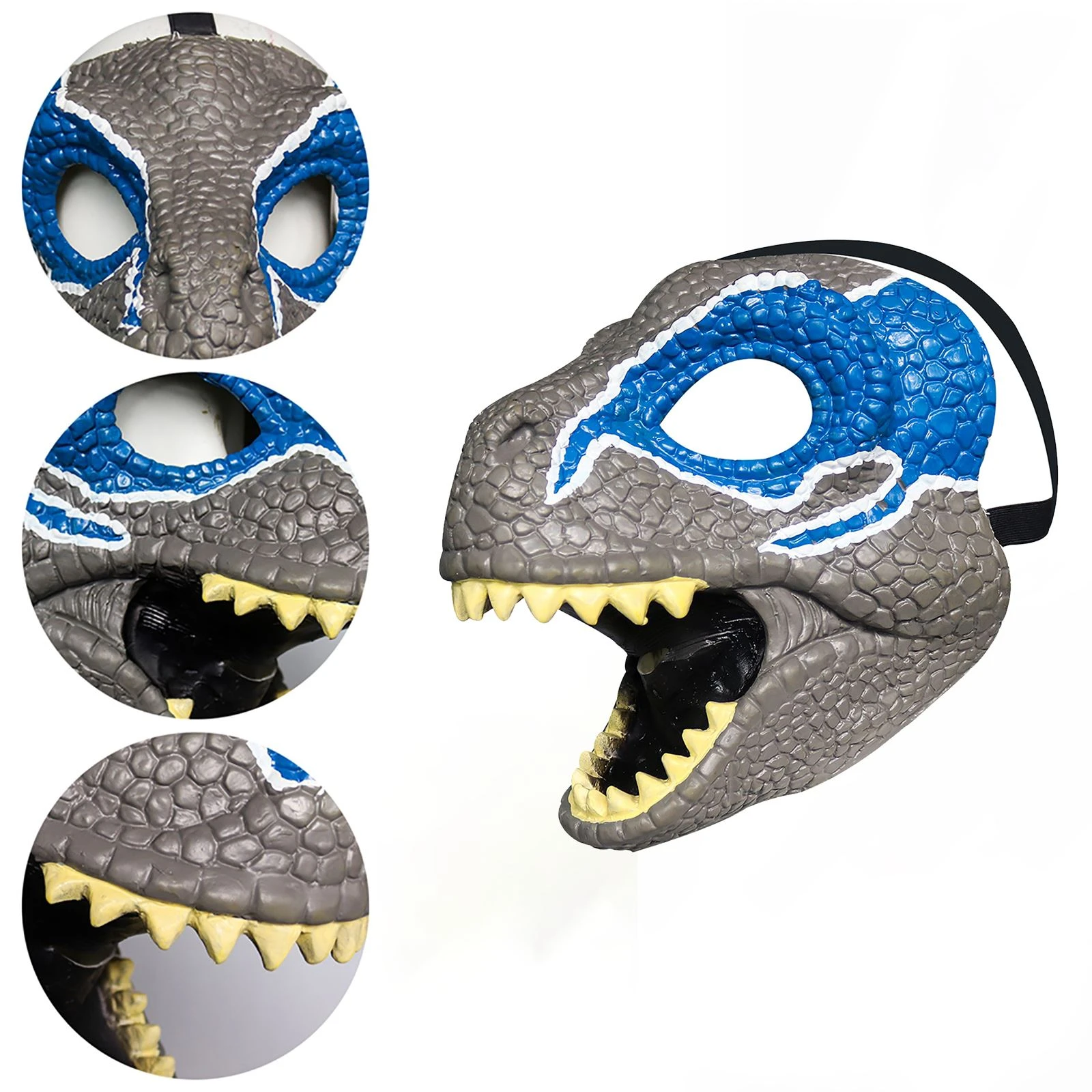 Blue Dinosaur Mask Dinosaur Toys Head Halloween Festival Dinosaur