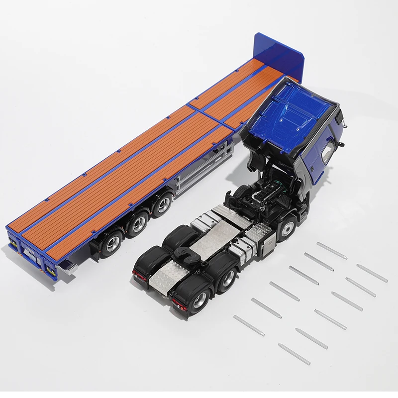Pre-sale GCD 1:64 ACTROS GIGASPACE 6*2 Sattelzugmaschine & Scalable Trailer Alloy Mode Car 