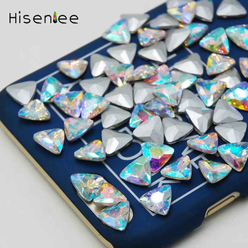 

20 шт., декоративные треугольные Стразы 6 мм, 14 цветов