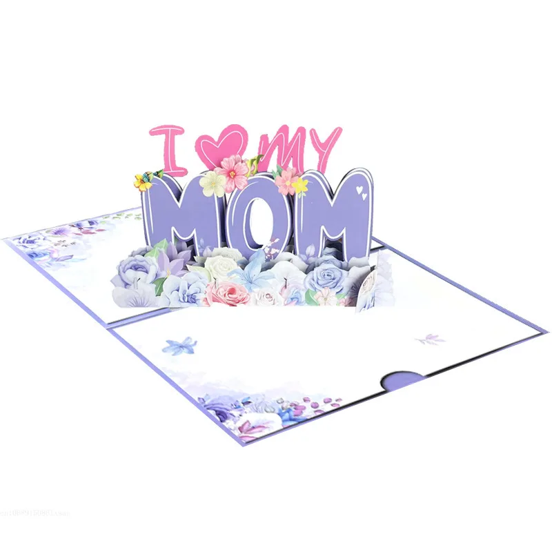 Happy Mothers Day Card Mother's Day Card 3D Pop-Up Greeting Cards Best Mom Forever for Mom Birthday Gifts