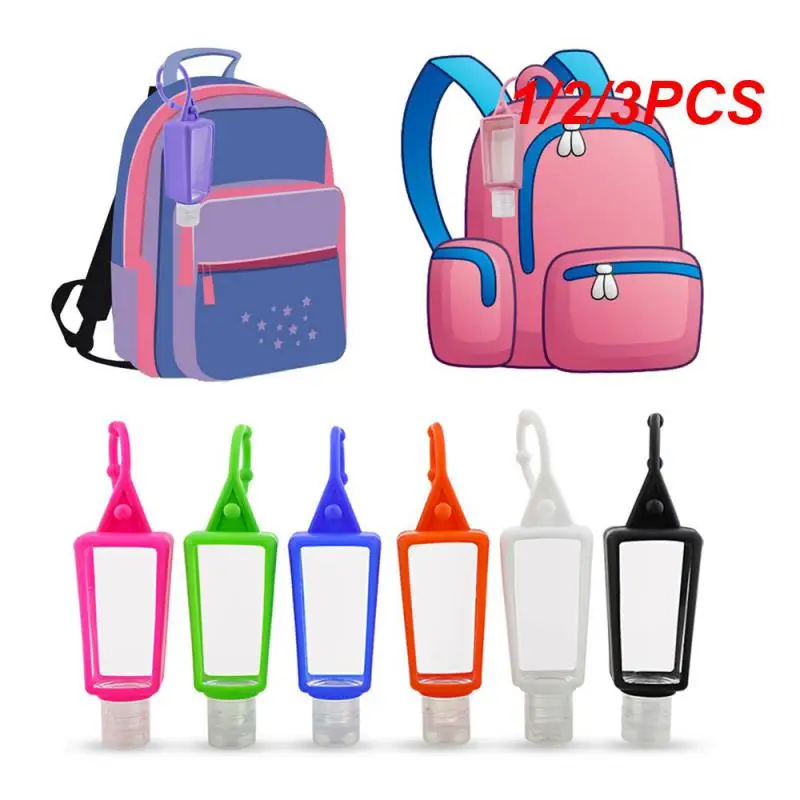 1/2/3 Pz 30Ml Silicone Mini Disinfettante Per Le Mani Porta Gel Per Le Mani Gancio Riutilizzabile Bottiglie Vuote Spremere Dispenser Di Sapone Da Viag