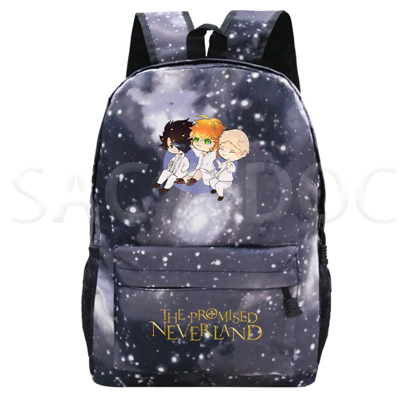 The Promised Neverland School Backpack Norman Emma Printing Women Backpacks Boys Girls School Bags Laptop Rucksack Travel Bag images - 6