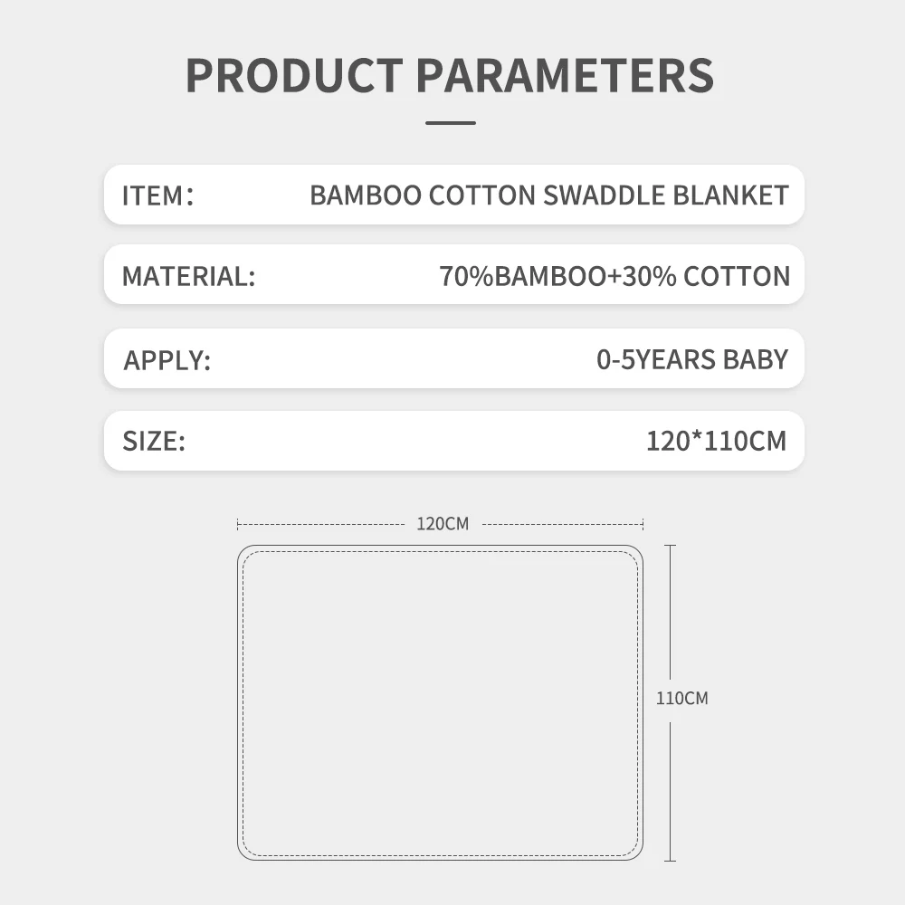Elinfant 1 Pcs Bamboo Cotton Baby Swaddle All Season Breathable Blankets Newborn Bath Towel Various Patterns Multifunctio Use 5