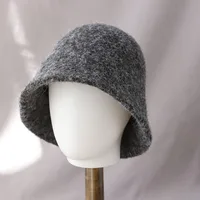 2025 new Autumn Winter Wool Bucket Hat Women Fashion Vintage Fisherman Hats Versatile Cap Spring Felt Hat 6 Colors Foldable hat 1