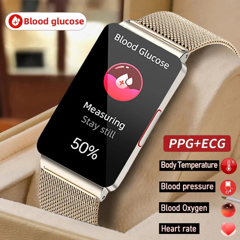 Blood Glucose Watch Monitor ECG+PPG Smart Bracelet Blood Sugar Pressure  Heart Rate Health Smart Band Men Women IP67 Waterproof - AliExpress