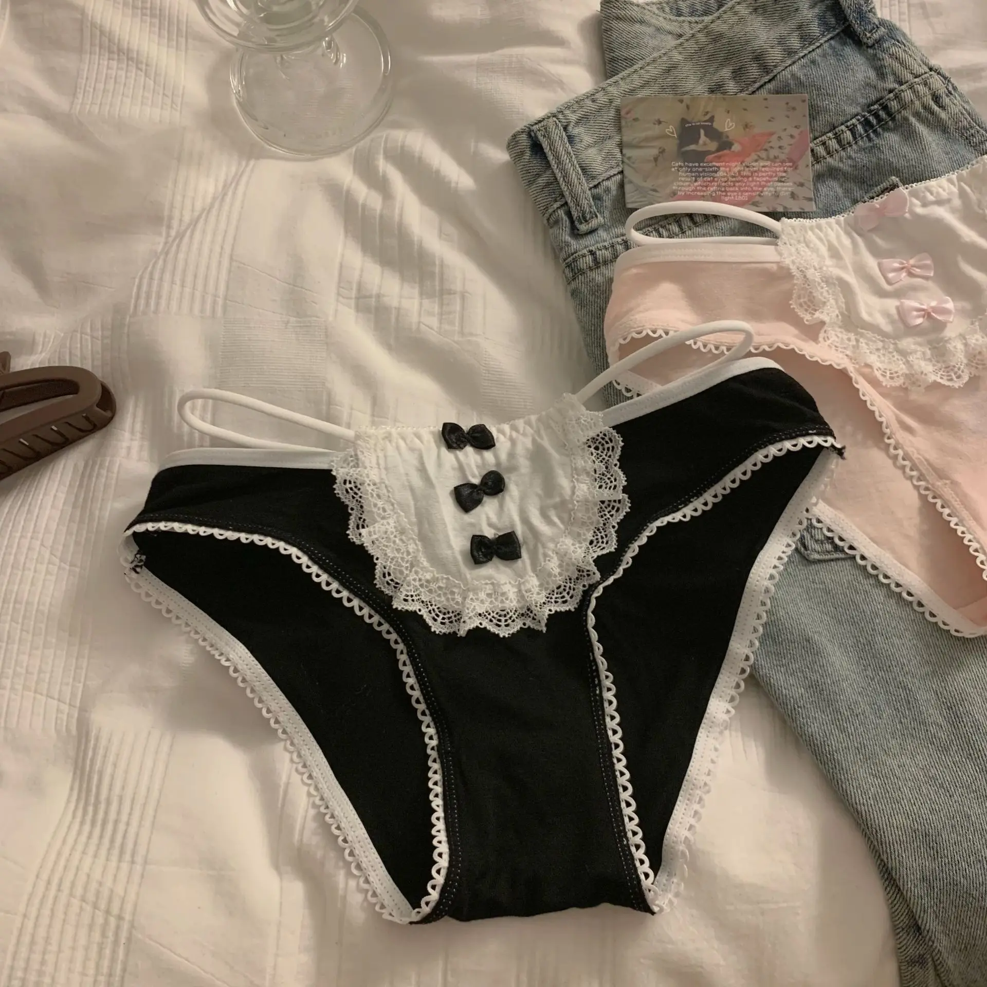 SPCITY Lolita Sweet Bow Lace Panties image 6