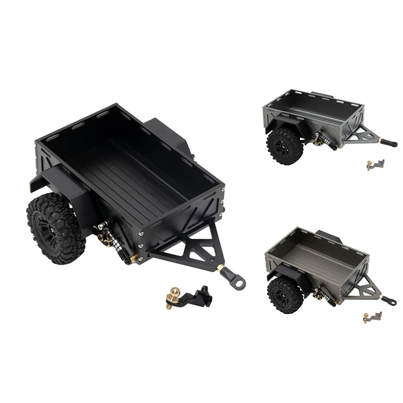 

Металлический прицеп, украшение для грузового автомобиля Traxxas TRX4M Axial SCX24 1/18 1/24 RC Crawler Car, запчасти для самостоятельной сборки