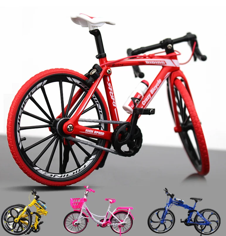 新品未開封 Bicycle GAMES pyramid 青1個 Mini 1:10 new creative alloy Bicycle Model decoration toy