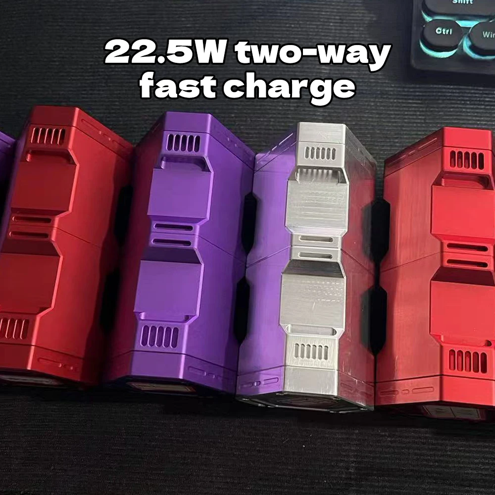 22.5W DIY Power Bank Kit Color Screen 46950 32000mah Punk Aluminium Shell PD2.0 AFC PD3.0 SCP FCP Sfcp PE2.0 Phone Fast Charging