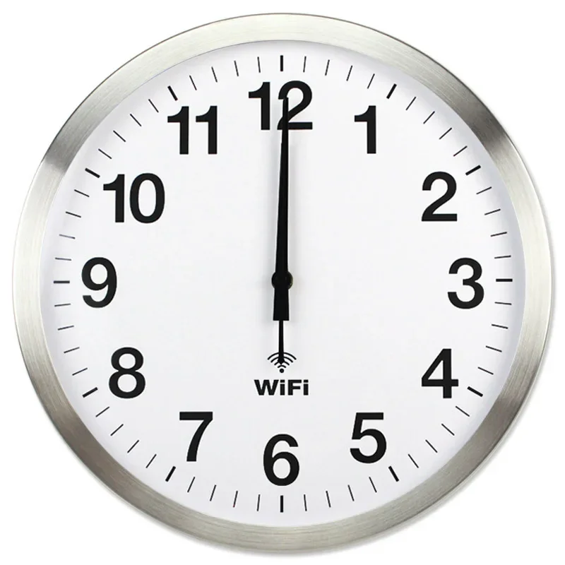20 Inch Smart WIFI Automatic Time Synchronization Network Clock Mute Wall Clock Modern Minimalist Living Room Quartz Home Clock 5