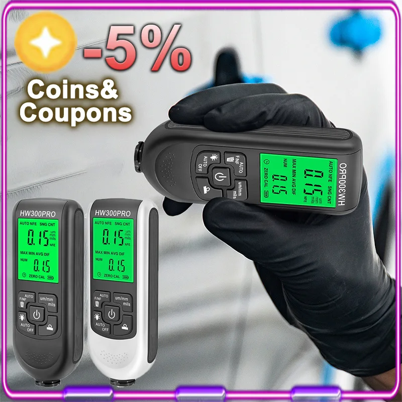 HW 300PRO Coation Thickness Gauge Car Paint Film Thickness Tester 0